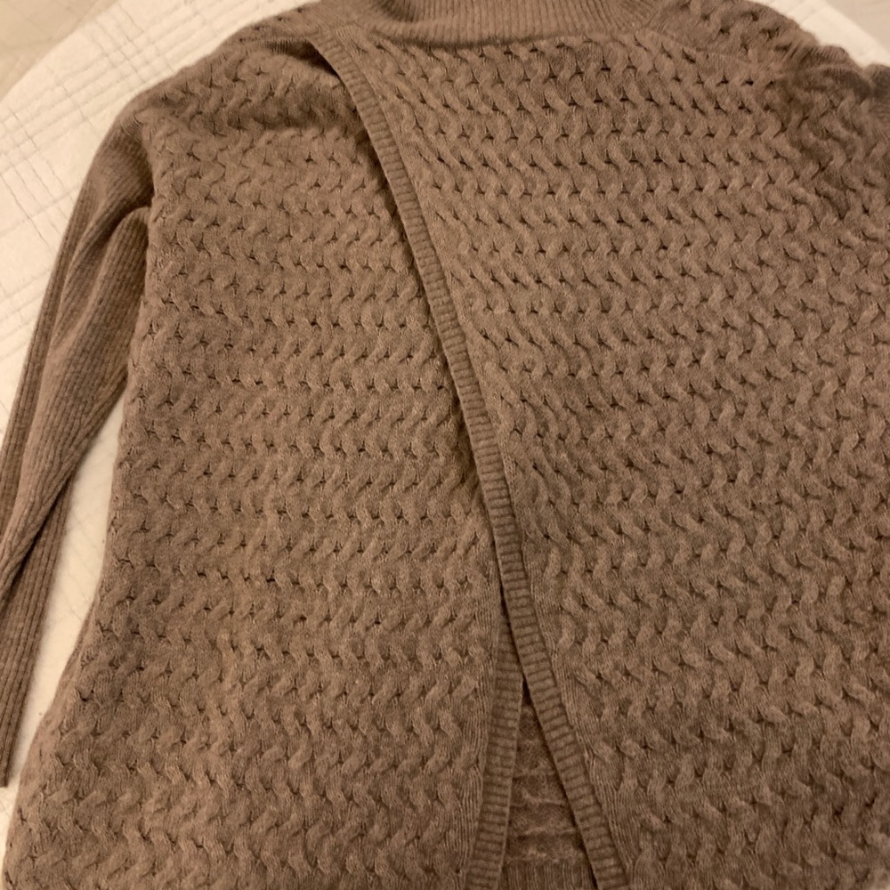 Cashmere Split-Back Cowl Neck Sweater - image 5